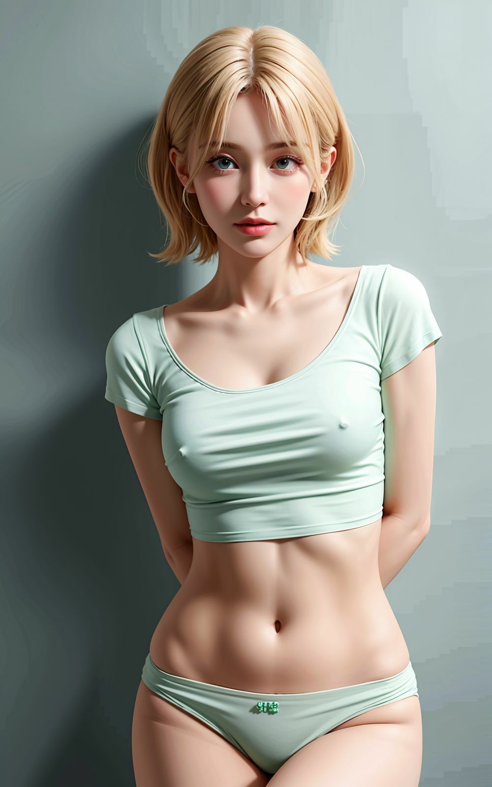 サンプル画像1:グリーン ランジェリー50枚(AI ヤン) [d_543743]