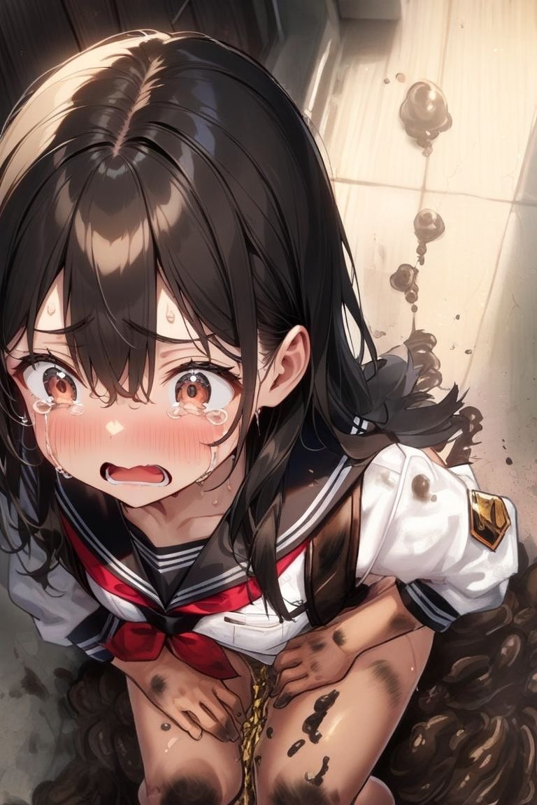 サンプル画像4:お漏らしするセーラー服美少女(わたあめ) [d_543822]