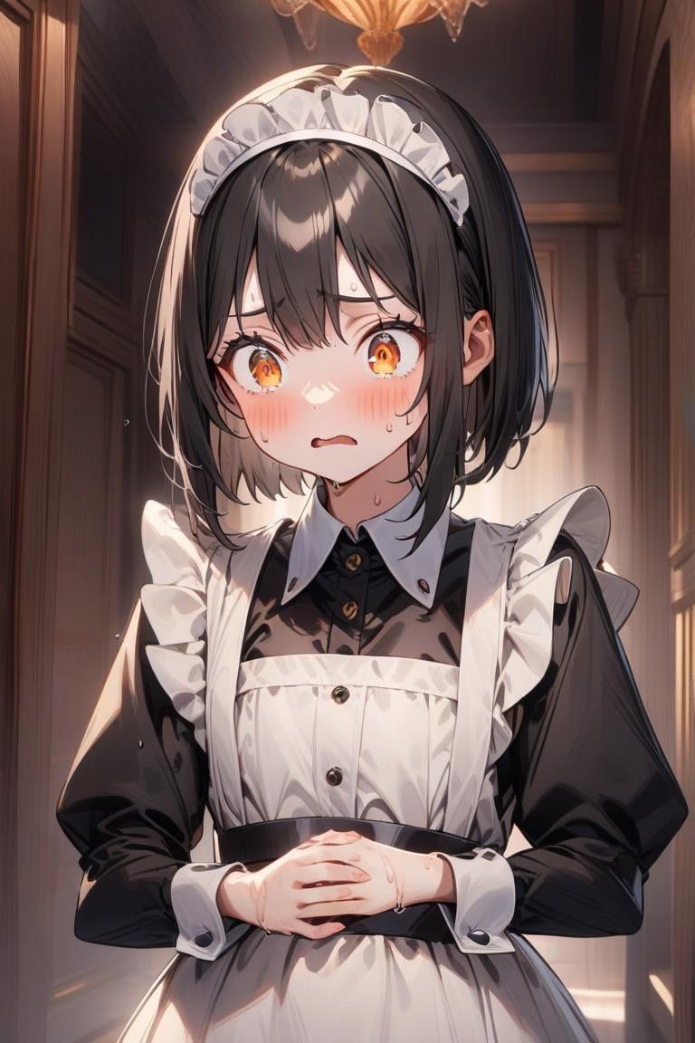 サンプル画像1:お漏らしするメイドちゃん(わたあめ) [d_543823]