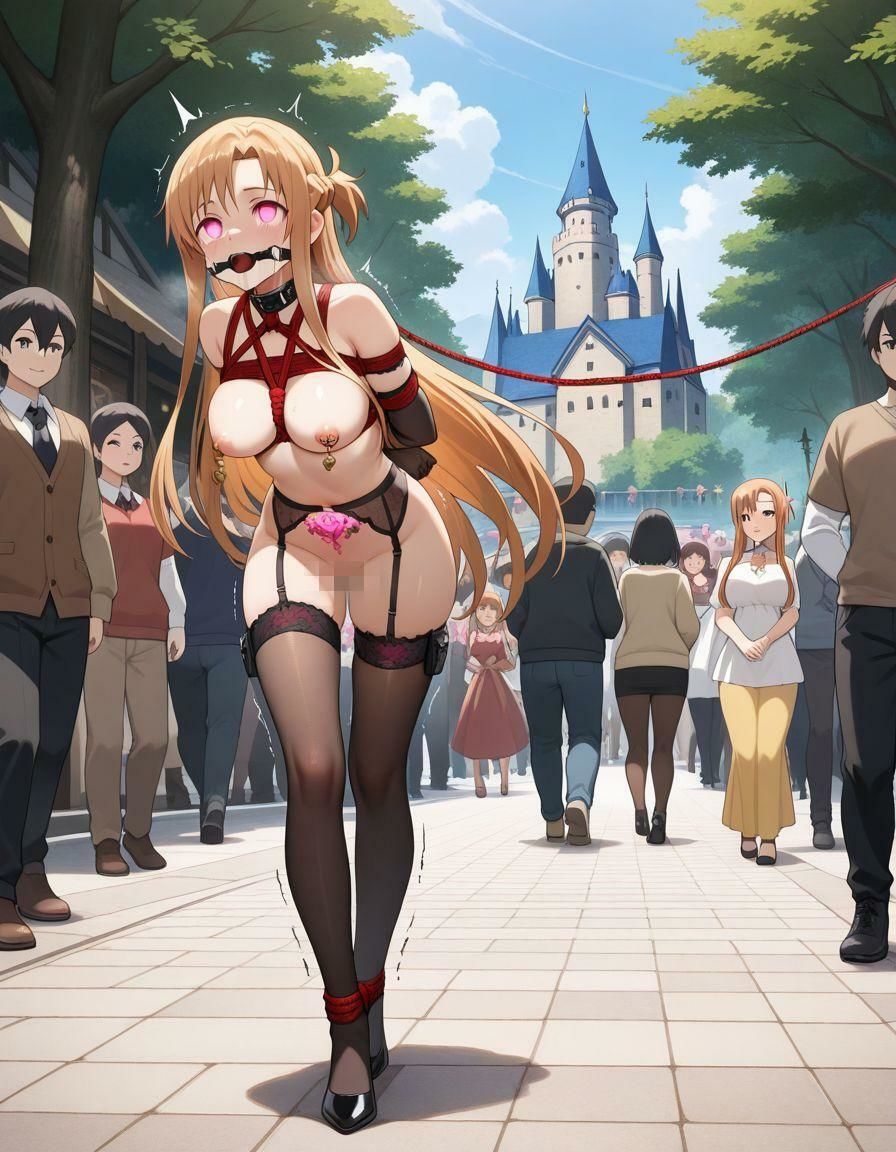 サンプル画像4:堕ちていくSAOヒロインたち-連れまわされるアスナ編-(AI-666-) [d_543895]