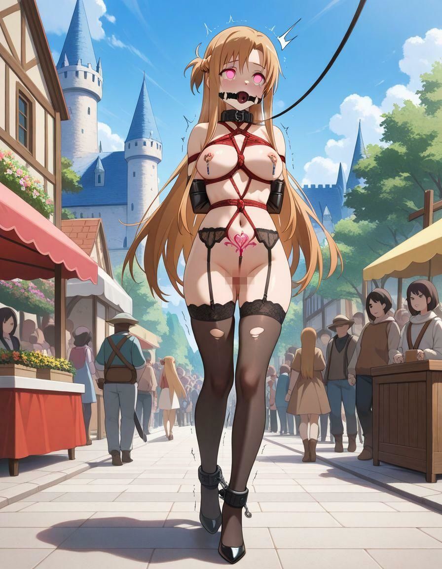 サンプル画像6:堕ちていくSAOヒロインたち-連れまわされるアスナ編-(AI-666-) [d_543895]