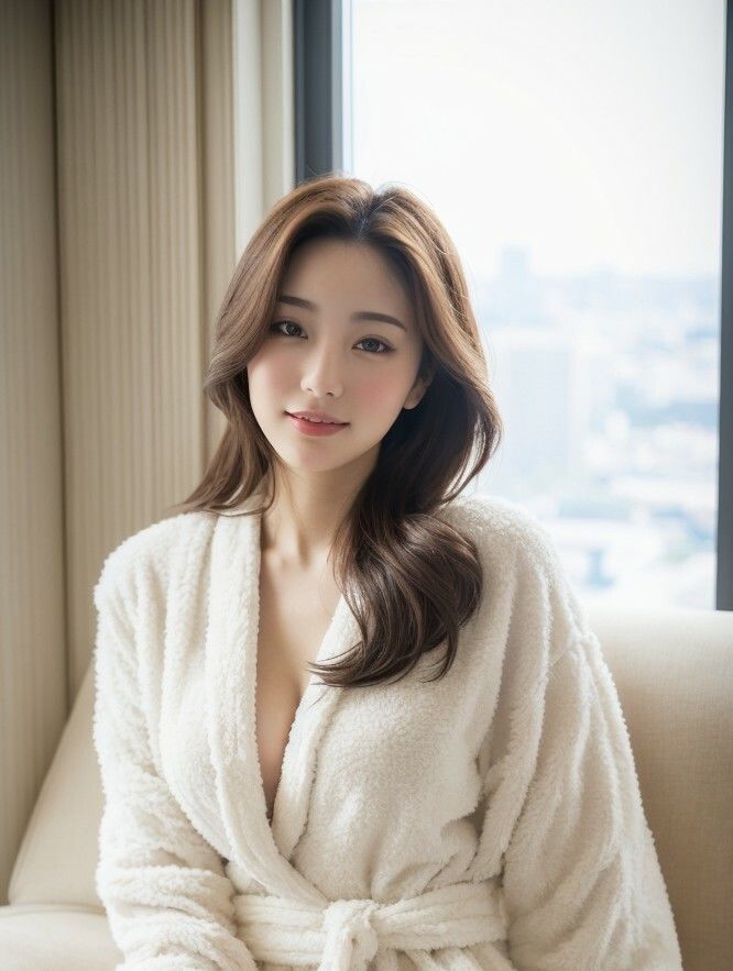 サンプル画像5:【美女名録】vol1.14  このあと、どうする？─バスローブの誘惑  200枚【AIヌードグラビア写真集】(AI美女制作参謀本部4課) [d_544156]