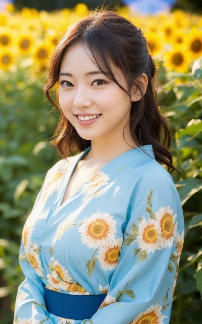 サンプル画像6:【美女名録】vol1.15  向日葵の夜──ひまわり畑で待つ君  204枚【AIグラビア写真集】(AI美女制作参謀本部2課) [d_544165]