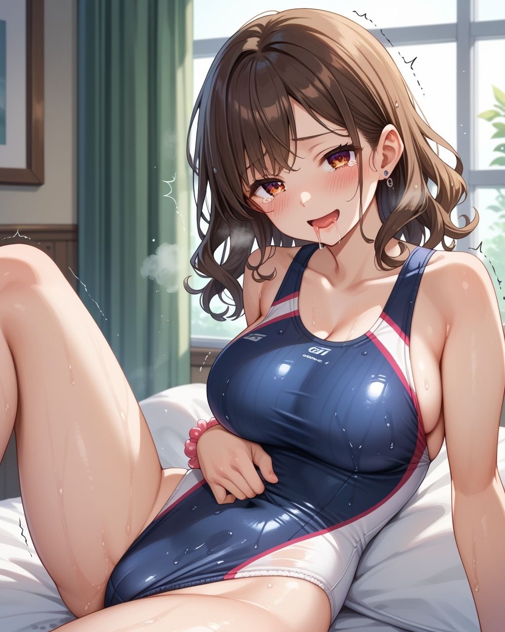 サンプル画像2:清楚系爆乳スク水 調教性奴● 大量中出しで孕ませる！！(ピチッとアワビ) [d_544186]