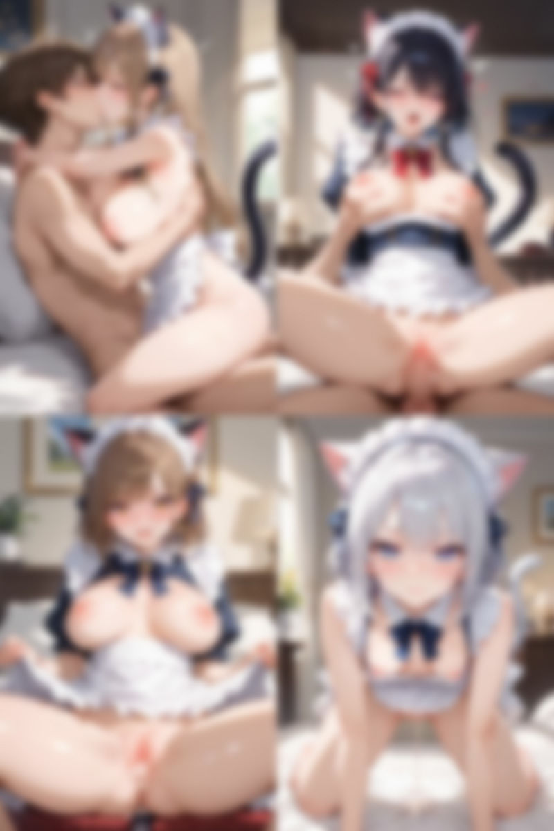 サンプル画像4:ケモミミ？の楽園 ねこ メイド服編(ツースリーステーション) [d_544360]