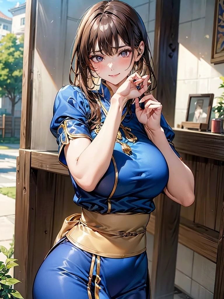 サンプル画像3:ストリートファイター春麗に変身！美しさと強さを兼ね備えたコスプレ(夢幻出版【イラスト】) [d_544547]