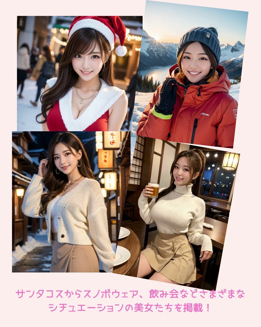 サンプル画像4:美女のもっと下が見たいんです！Vol.8｜クリスマス/年末年始バージョン(beauty_secrets024) [d_544563]