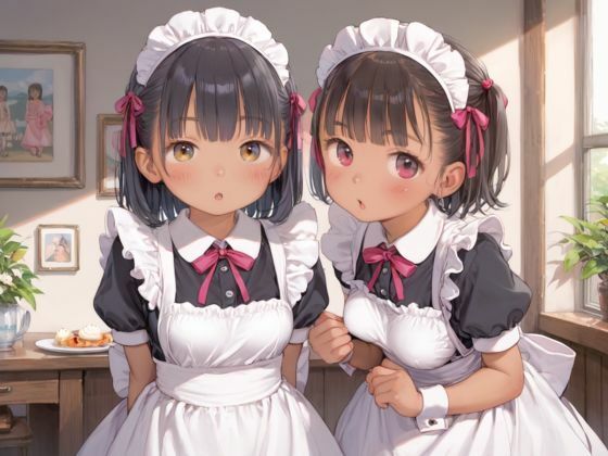 サンプル画像1:ロリっ子少女たちのエッチなメイドカフェ(おまんこぽん) [d_544577]