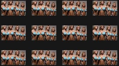 サンプル画像1:BIKIBIPPLE:乳首のとこだけ穴の開いたビキニの金髪腹筋女子4人組グラビア写真300枚！(EROISM‘s OPP-AI) [d_544626]