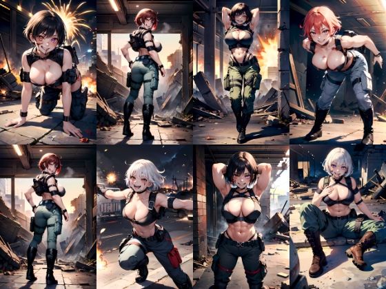 サンプル画像1:戦闘狂傭兵イラスト集Vol.1 4K R18 234枚＋微エロ83枚(AiNA愛菜) [d_544707]