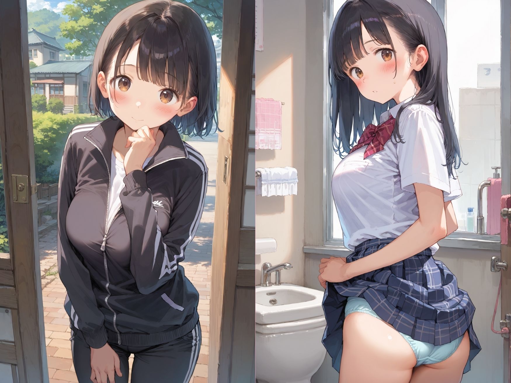 サンプル画像1:【学園性行】淫乱少女×種付けレ●プ(男のロマン) [d_544713]