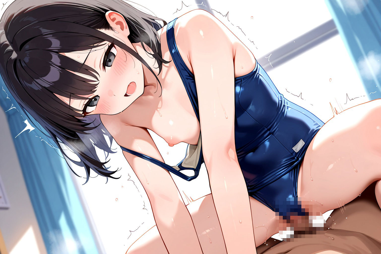 サンプル画像2:貧乳少女 スク水に媚薬をしこまれて(あめふらし) [d_544863]