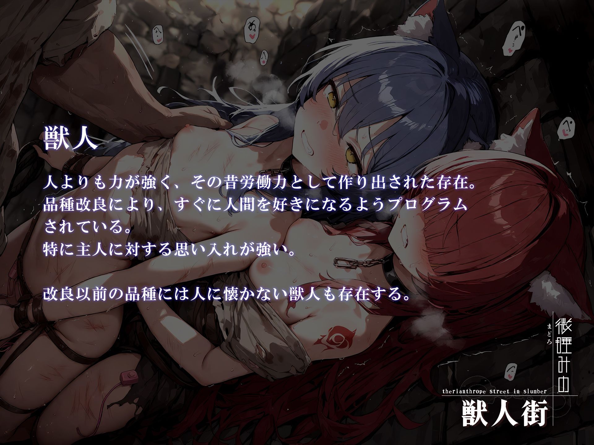 サンプル画像2:微睡みの獣人街2(黒りんご) [d_544940]