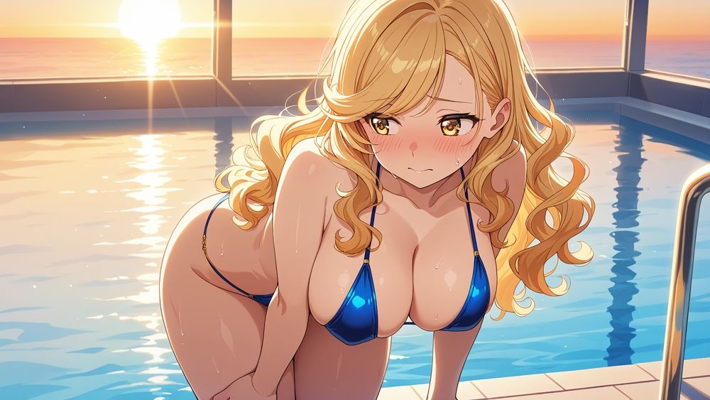 サンプル画像2:カメラの前で乱れる金髪と黒髪の爆乳グラドル(御一堂) [d_545171]