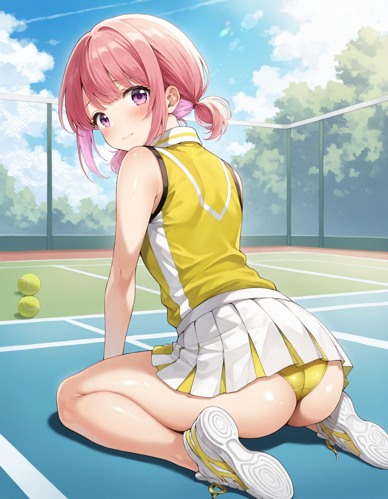 サンプル画像6:テニスウェアで座りパンチラ(D.P.H.) [d_545198]