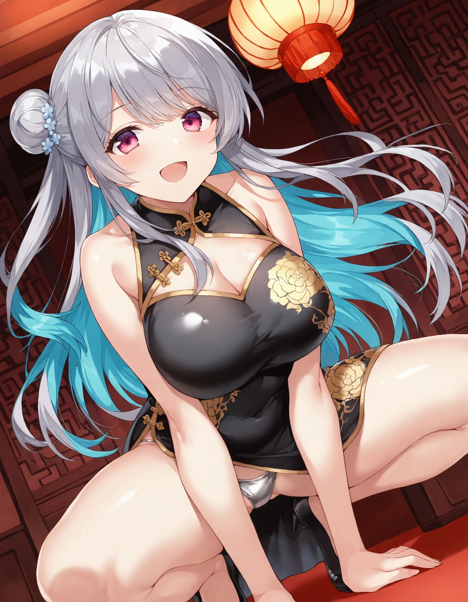 サンプル画像2:チャイナドレスでしゃがみパンチラ(D.P.H.) [d_545223]