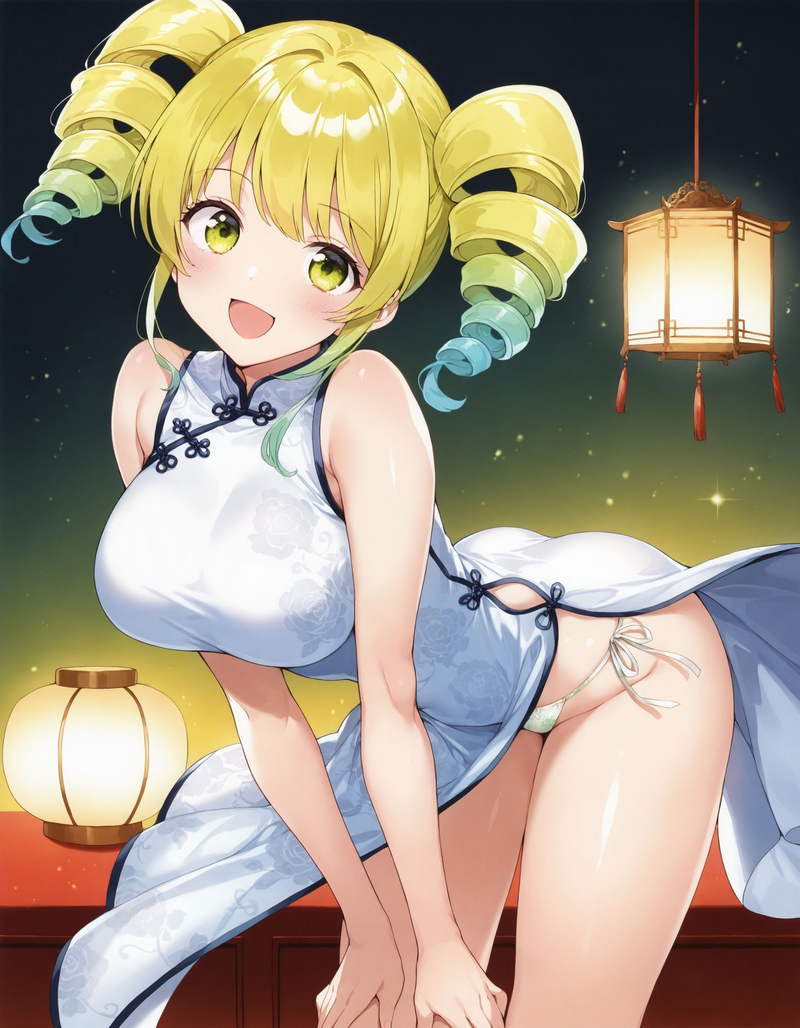 サンプル画像1:チャイナドレスで前かがみパンチラ(D.P.H.) [d_545229]