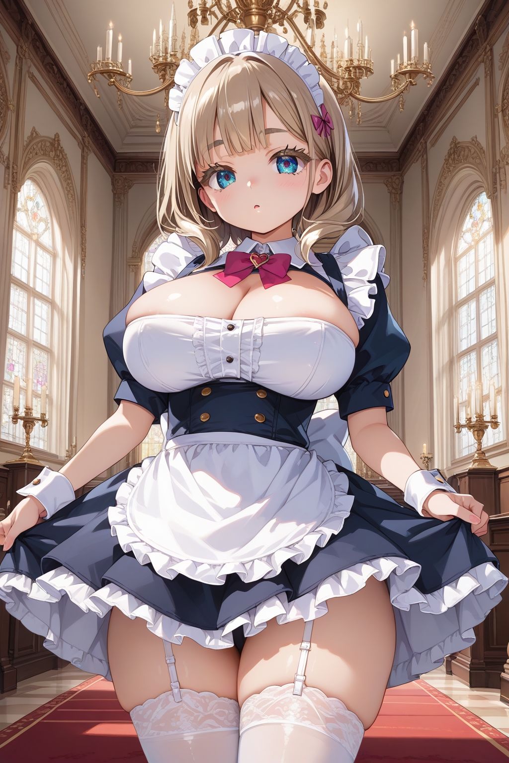 サンプル画像2:お仕置きドジっ子メイド(AI嗜好錯誤) [d_545233]