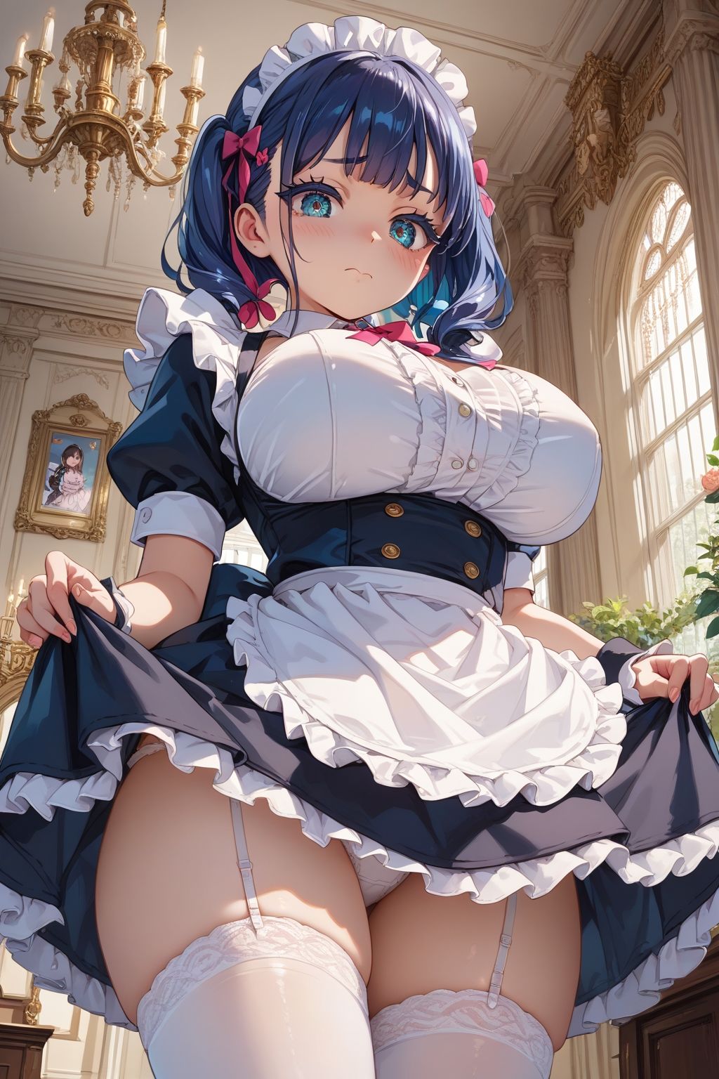 サンプル画像3:お仕置きドジっ子メイド(AI嗜好錯誤) [d_545233]