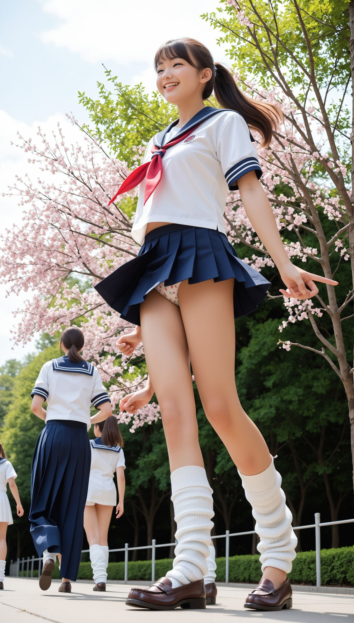 サンプル画像1:ミニスカートとルーズソックスの新入学の制服女子200p(SakuraBooks) [d_545243]