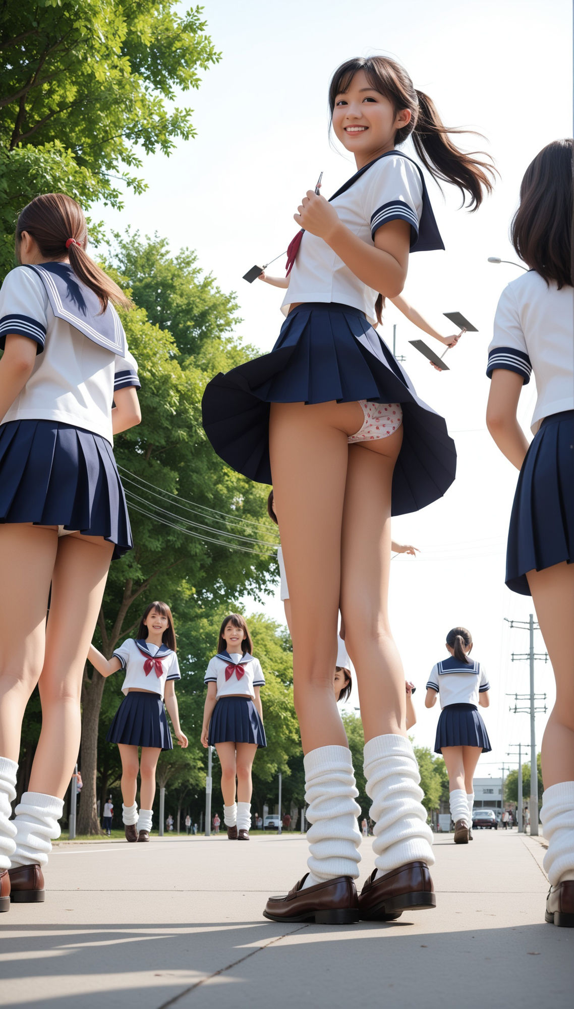 サンプル画像2:ミニスカートとルーズソックスの新入学の制服女子200p(SakuraBooks) [d_545243]