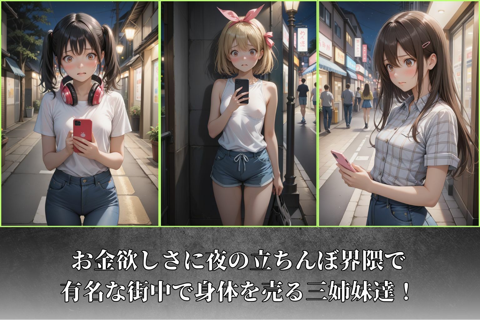 サンプル画像3:立ちんぼ三姉妹〜家族のために身体を売る三姉妹の実態に迫る〜(オーガニック) [d_545253]