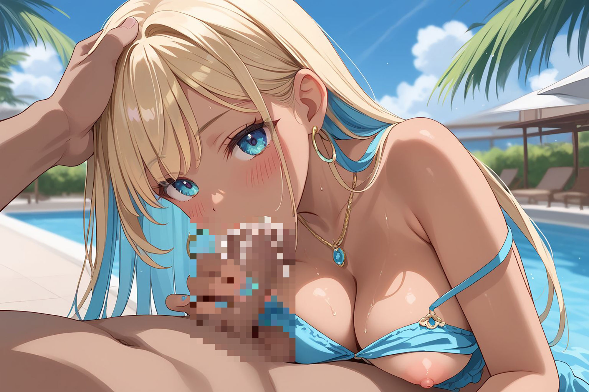 サンプル画像6:奉仕学園No.9〜学園の可愛いギャルとヤリまくり生活！！〜黒ギャルビキニ編vol.1〜 【CG500枚】(ぽるるん) [d_545318]