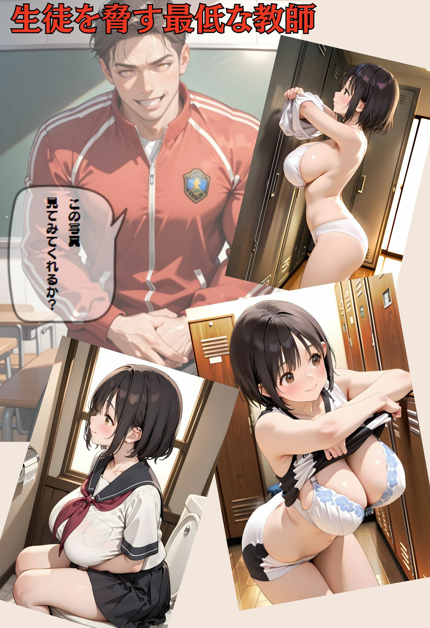 サンプル画像1:変態体育教師に弱みを握られ肉便器にされた話（巨乳バレー女子編）(マルクス一番街) [d_545371]