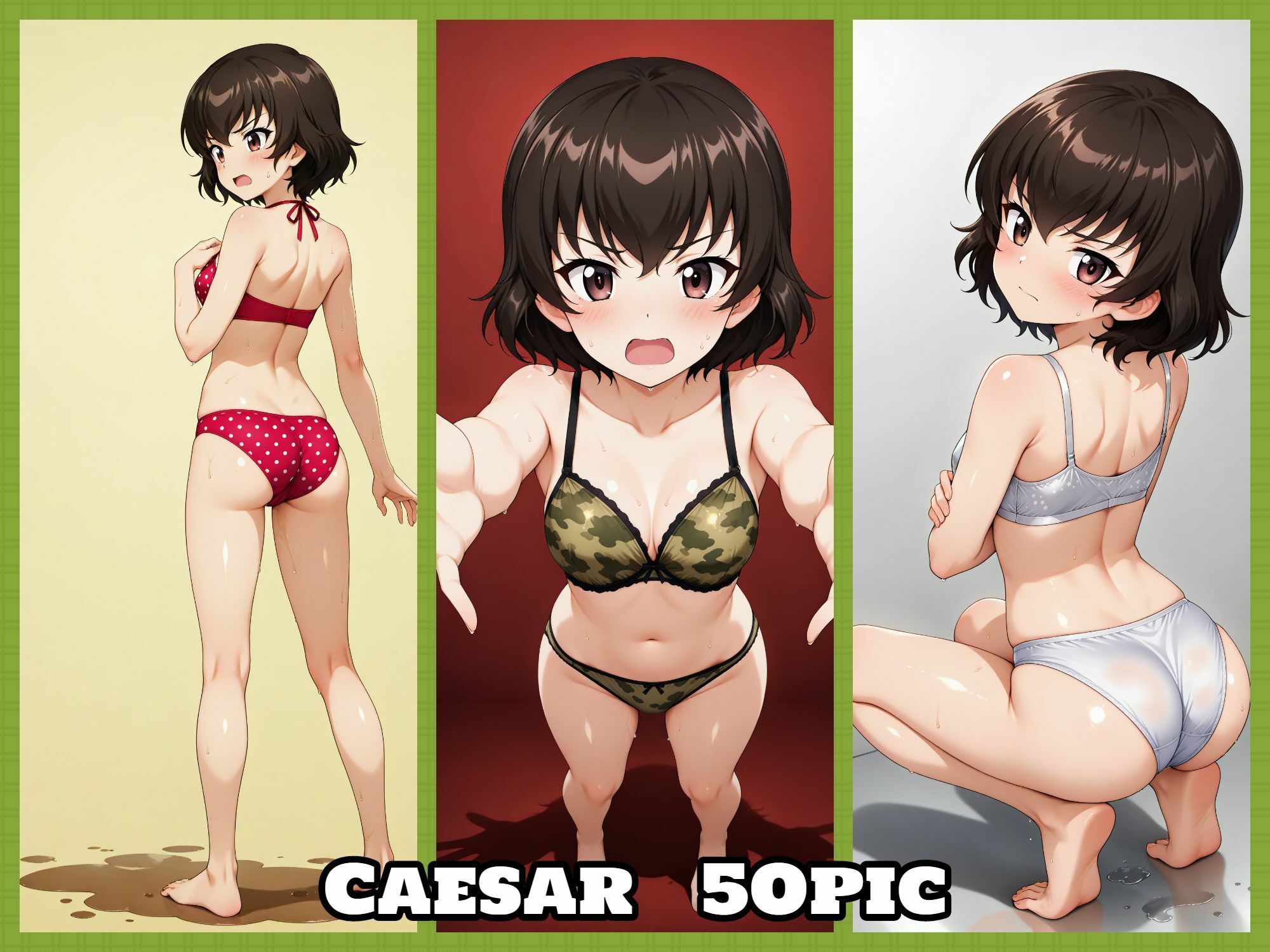 サンプル画像4:Girls underwear panties and bra カバさんチーム編(令和の池田亀太郎) [d_545429]