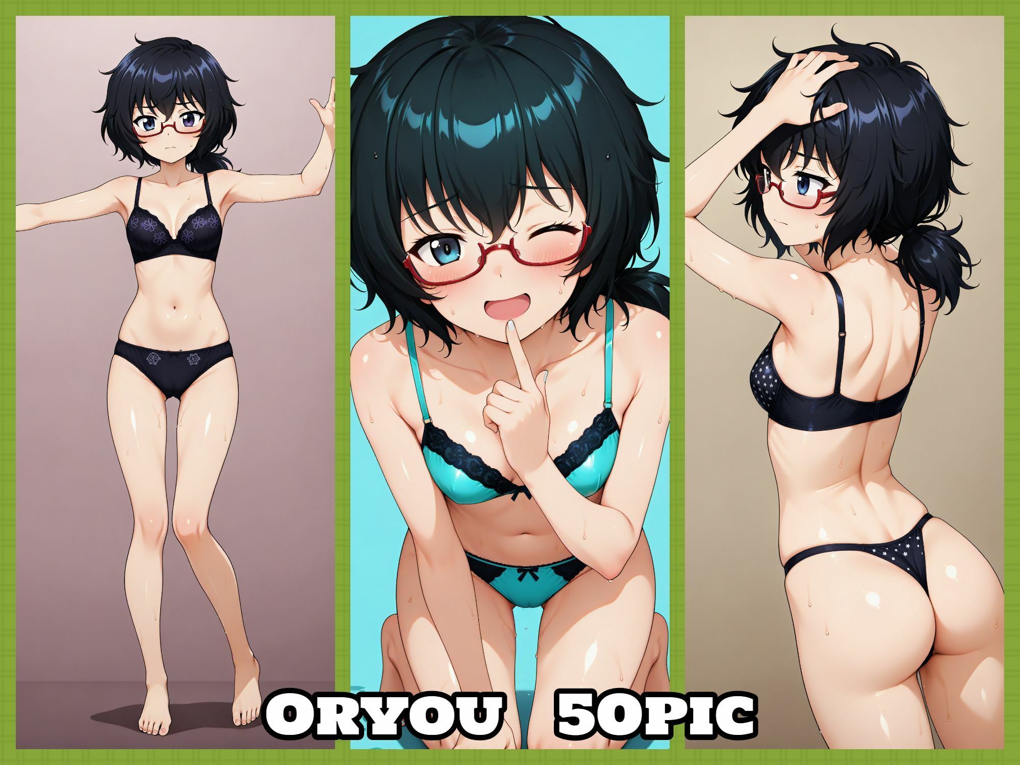 サンプル画像6:Girls underwear panties and bra カバさんチーム編(令和の池田亀太郎) [d_545429]