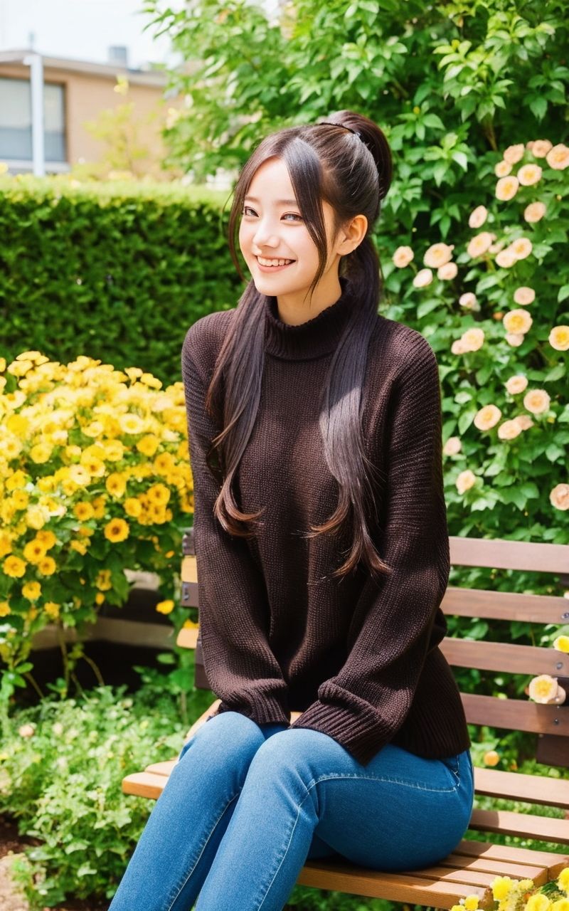 サンプル画像4:AI美女写真集┃仲良しの乙女(AI美女写真集┃清楚な大人) [d_545475]