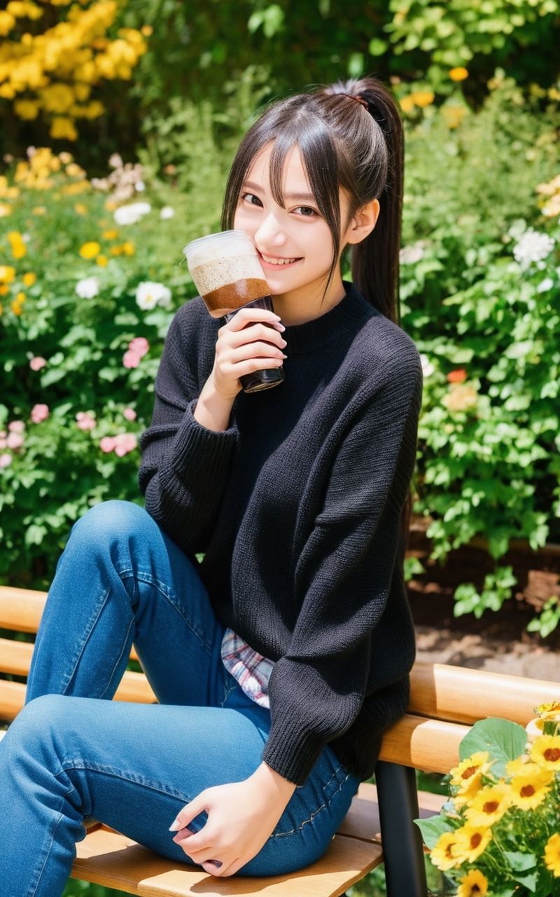 サンプル画像6:AI美女写真集┃仲良しの乙女(AI美女写真集┃清楚な大人) [d_545475]