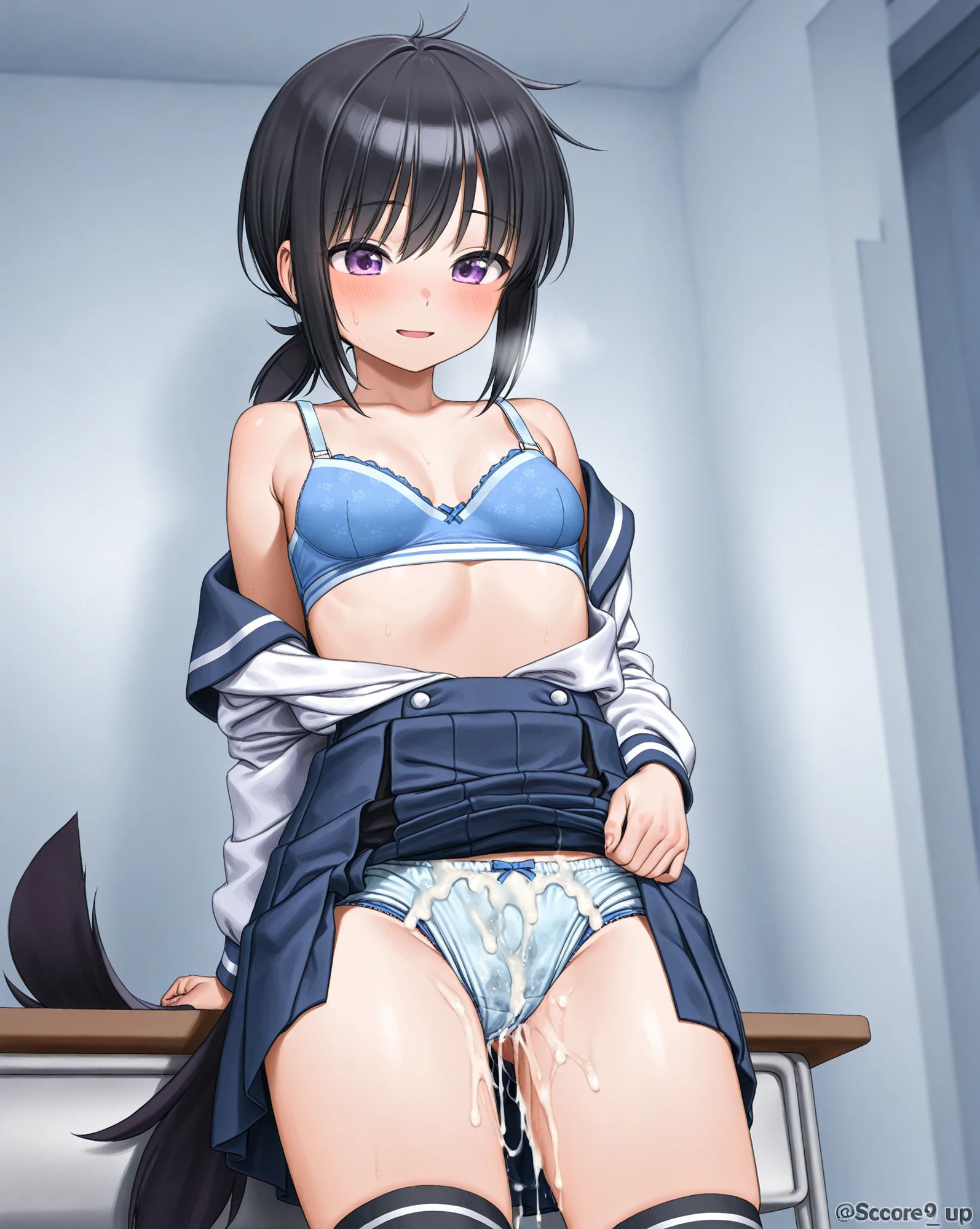 サンプル画像1:着衣にぶっかけ（パンティー、ブラジャー、タイツ）(はなはな出版) [d_545769]