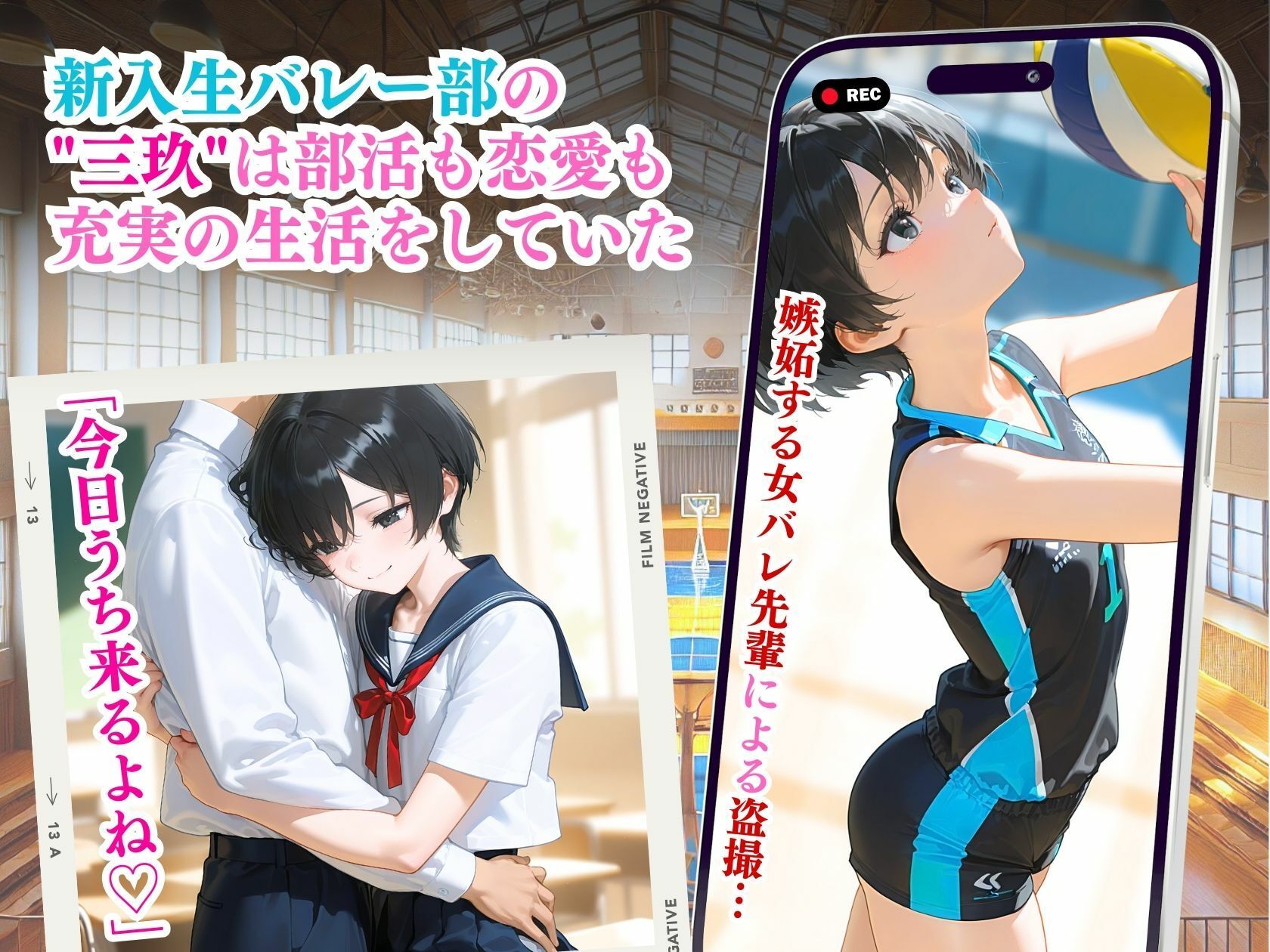 サンプル画像2:新入生排球部は罠にはまり性処理係エースに「こんなの知らない…」強●オナペット化(推し娘) [d_546009]