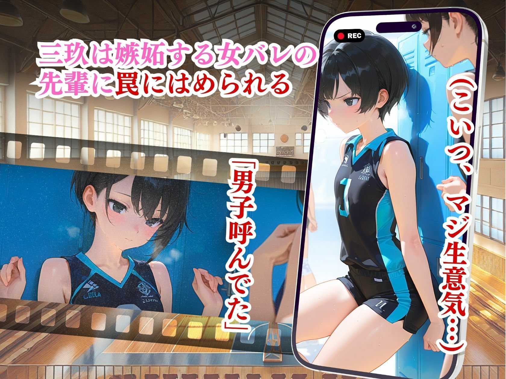 サンプル画像6:新入生排球部は罠にはまり性処理係エースに「こんなの知らない…」強●オナペット化(推し娘) [d_546009]