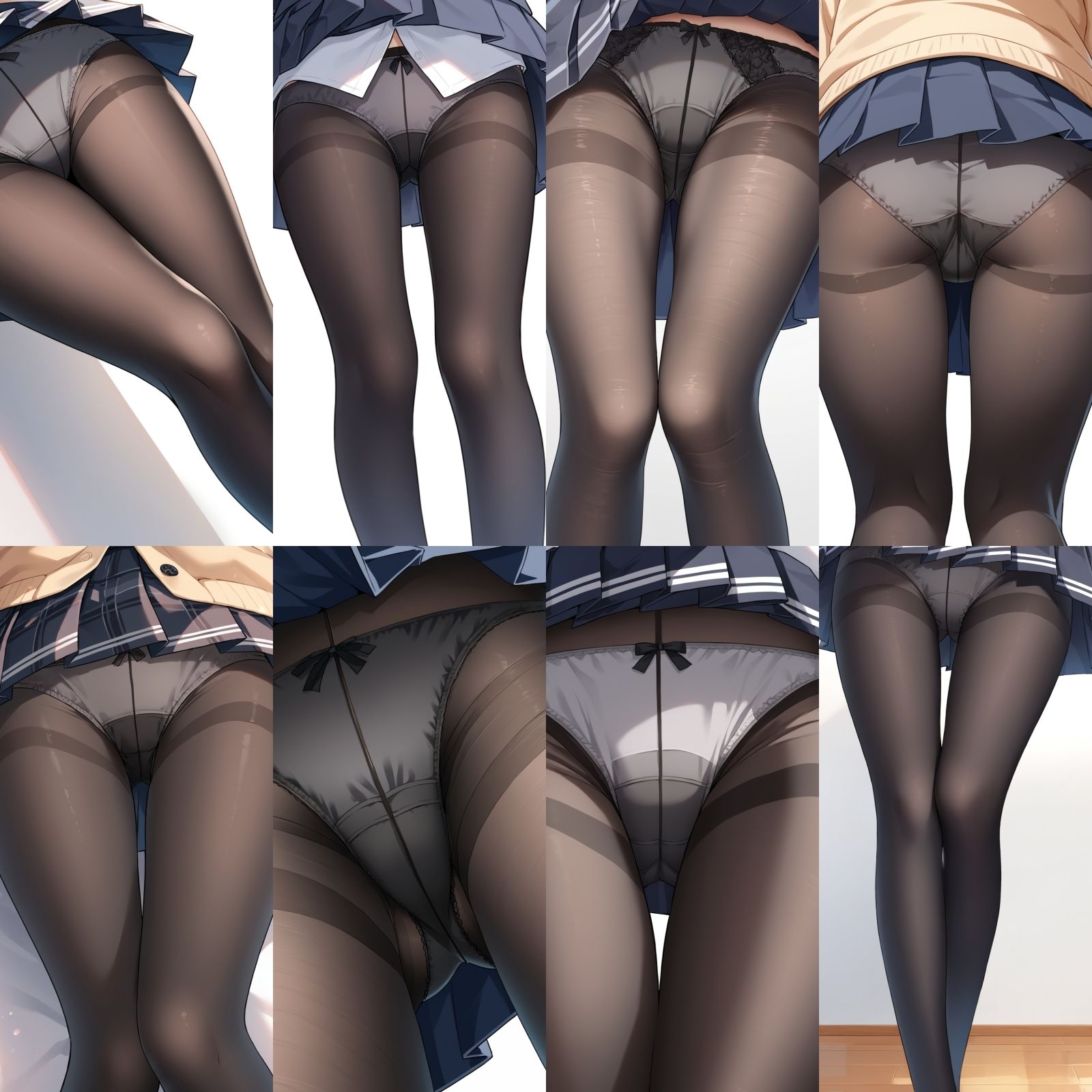 サンプル画像3:【女子〇生】黒タイツ近距離おパンティー【500枚】(女子高生) [d_546037]