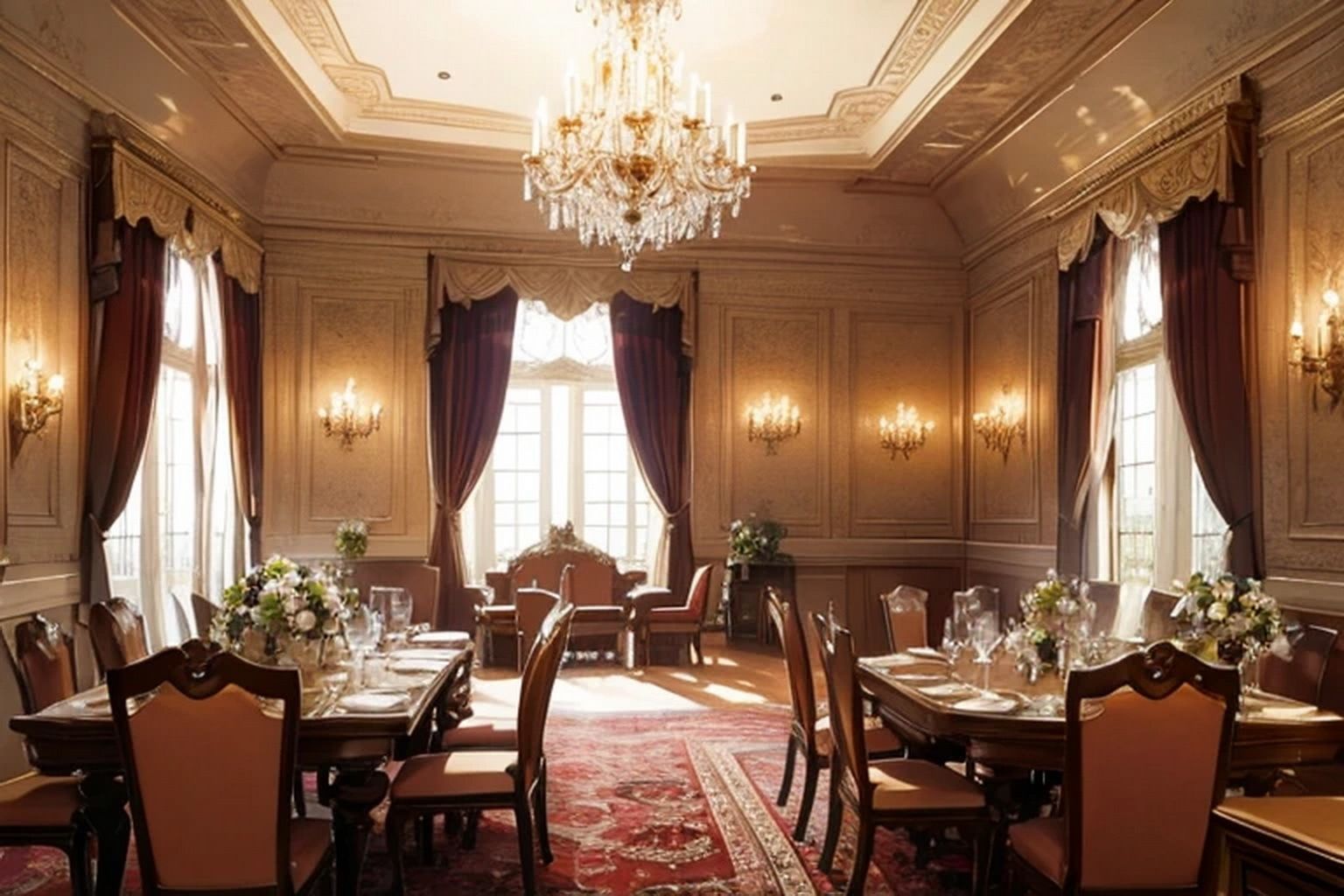 サンプル画像2:城・屋敷の舞踏会場  背景素材(豊川内角) [d_546160]