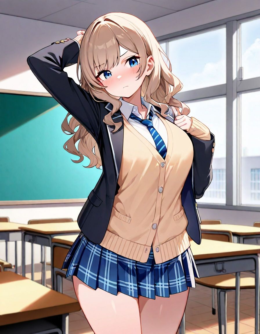 サンプル画像4:クラスの一軍女子と教室で(ぺらぺら亀さん) [d_546211]