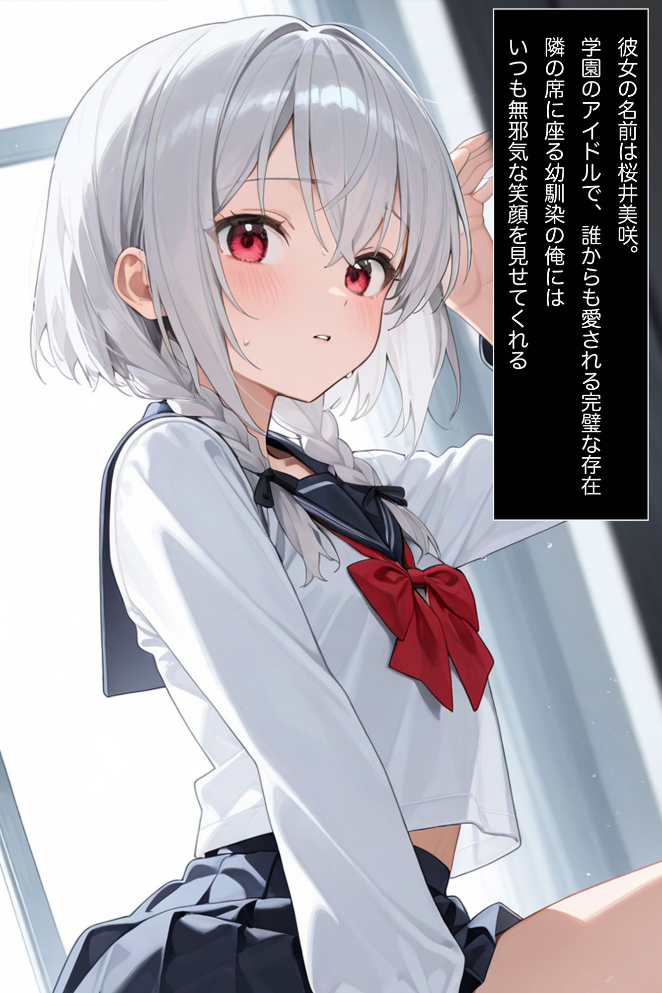 サンプル画像1:隣の席に座る学園のアイドルに催●術をかけてみたら成功してしまった件オ◎ニー編(わきあいAI) [d_546400]