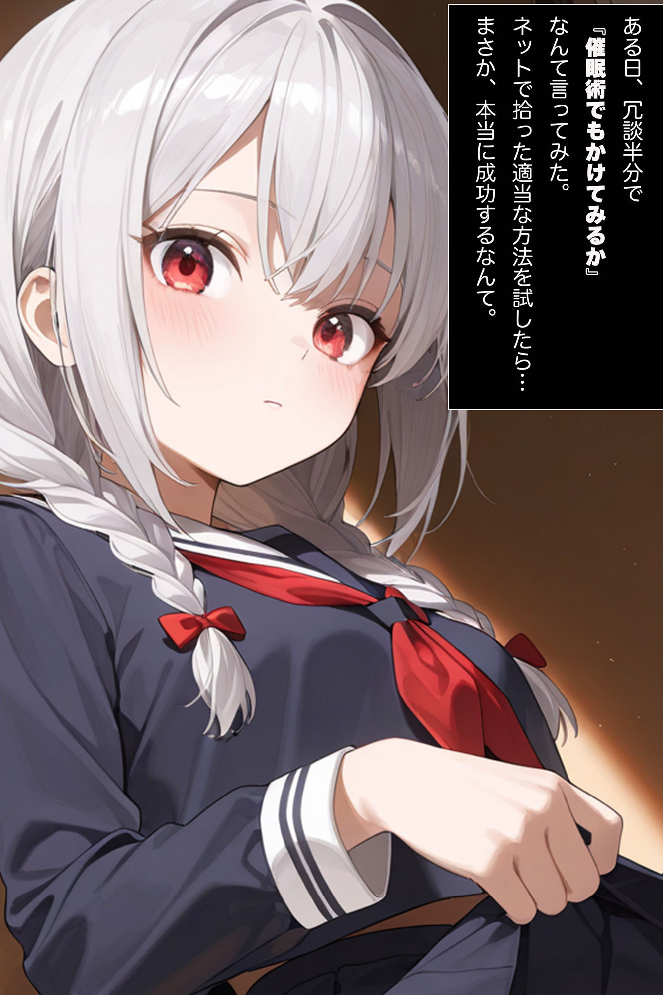 サンプル画像2:隣の席に座る学園のアイドルに催●術をかけてみたら成功してしまった件オ◎ニー編(わきあいAI) [d_546400]