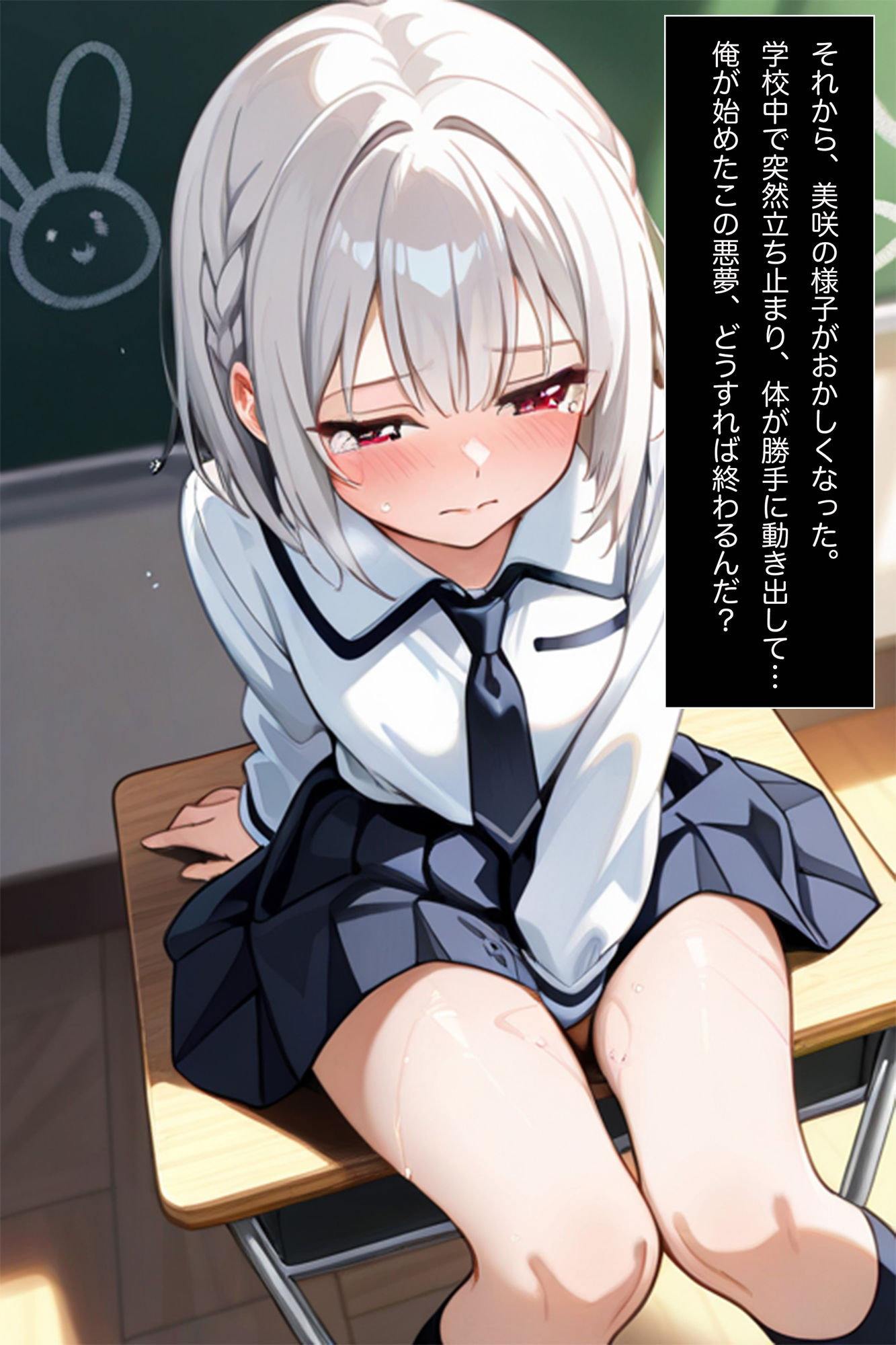 サンプル画像5:隣の席に座る学園のアイドルに催●術をかけてみたら成功してしまった件オ◎ニー編(わきあいAI) [d_546400]