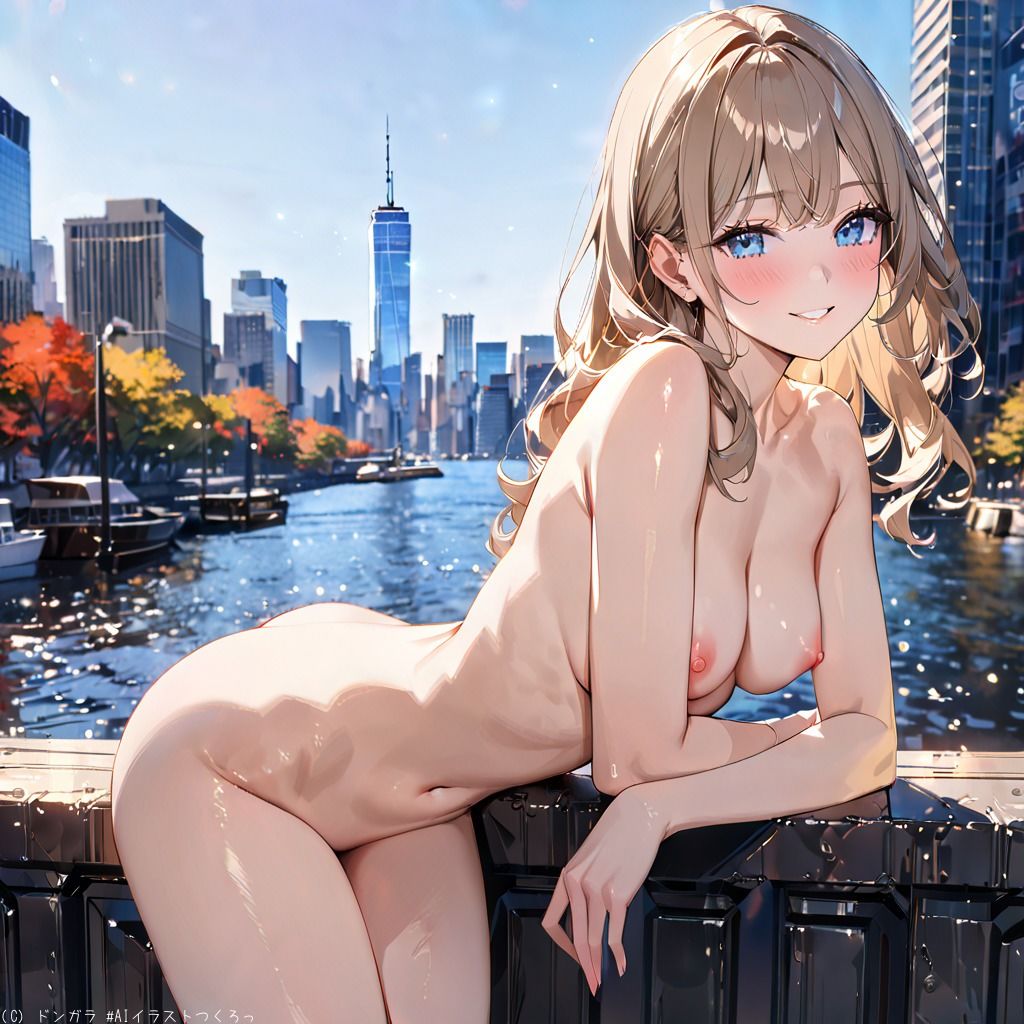 サンプル画像4:AIイラストCG集60  ザ・露出 in アメリカ  ベラ・ハミルトン(ドンガラAI美少女イラスト支部) [d_546450]