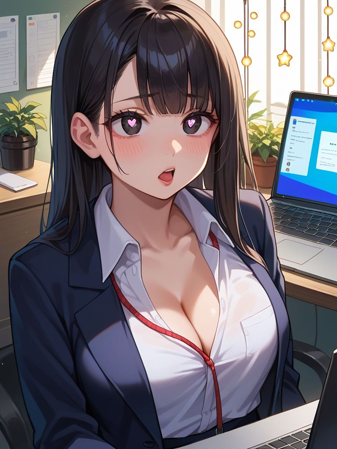 サンプル画像1:巨乳な部下と勤務時間外に・・(レモンティー) [d_546611]