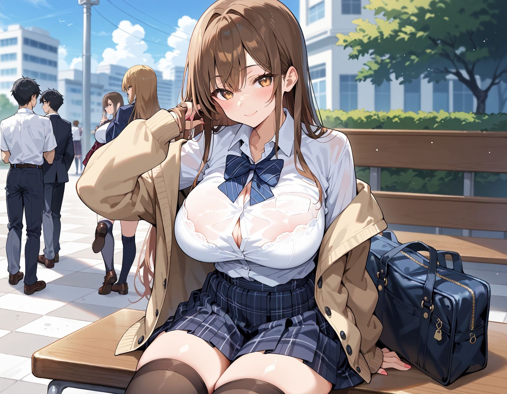 サンプル画像3:【高画質画像集】爆乳女子校生に制服のまま生ハメ中出し(東京ギャル工房) [d_546622]