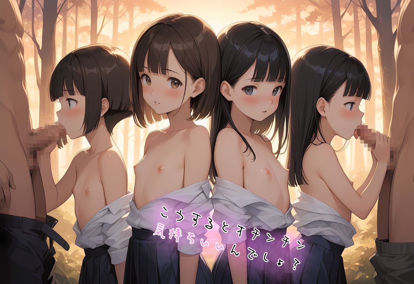 サンプル画像3:放課後、林の中で…(Kaleidoscope) [d_546638]