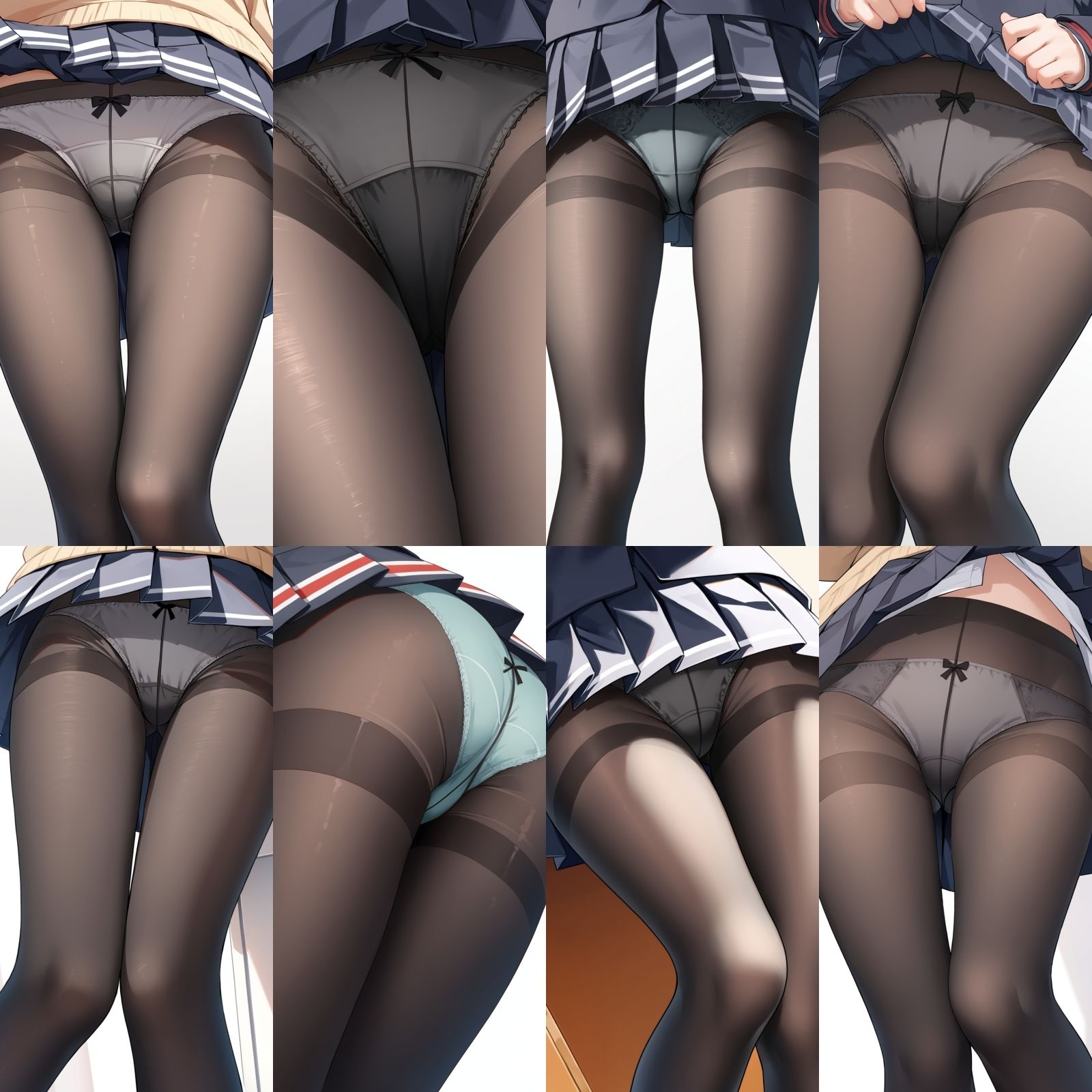 サンプル画像2:【女子〇生】黒タイツ近距離おパンティー2【500枚】(女子高生) [d_546673]