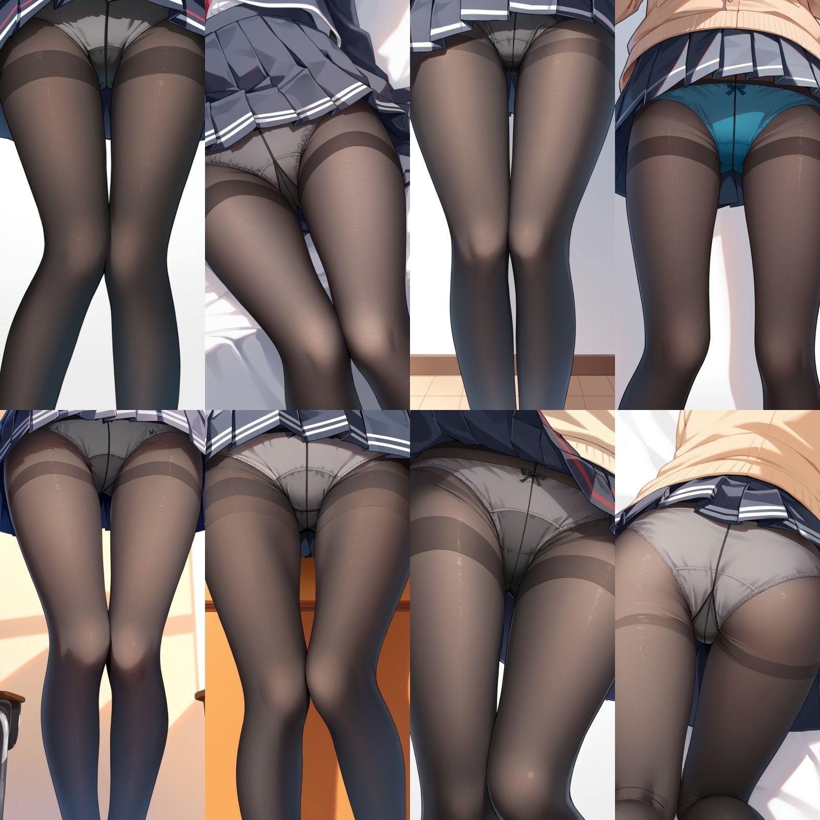 サンプル画像3:【女子〇生】黒タイツ近距離おパンティー2【500枚】(女子高生) [d_546673]