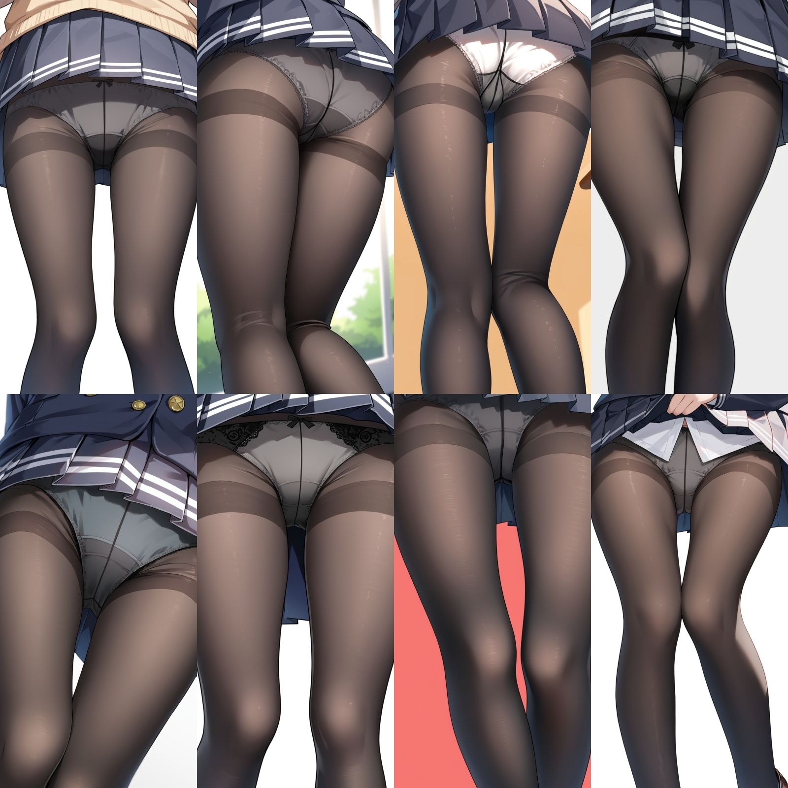 サンプル画像5:【女子〇生】黒タイツ近距離おパンティー2【500枚】(女子高生) [d_546673]