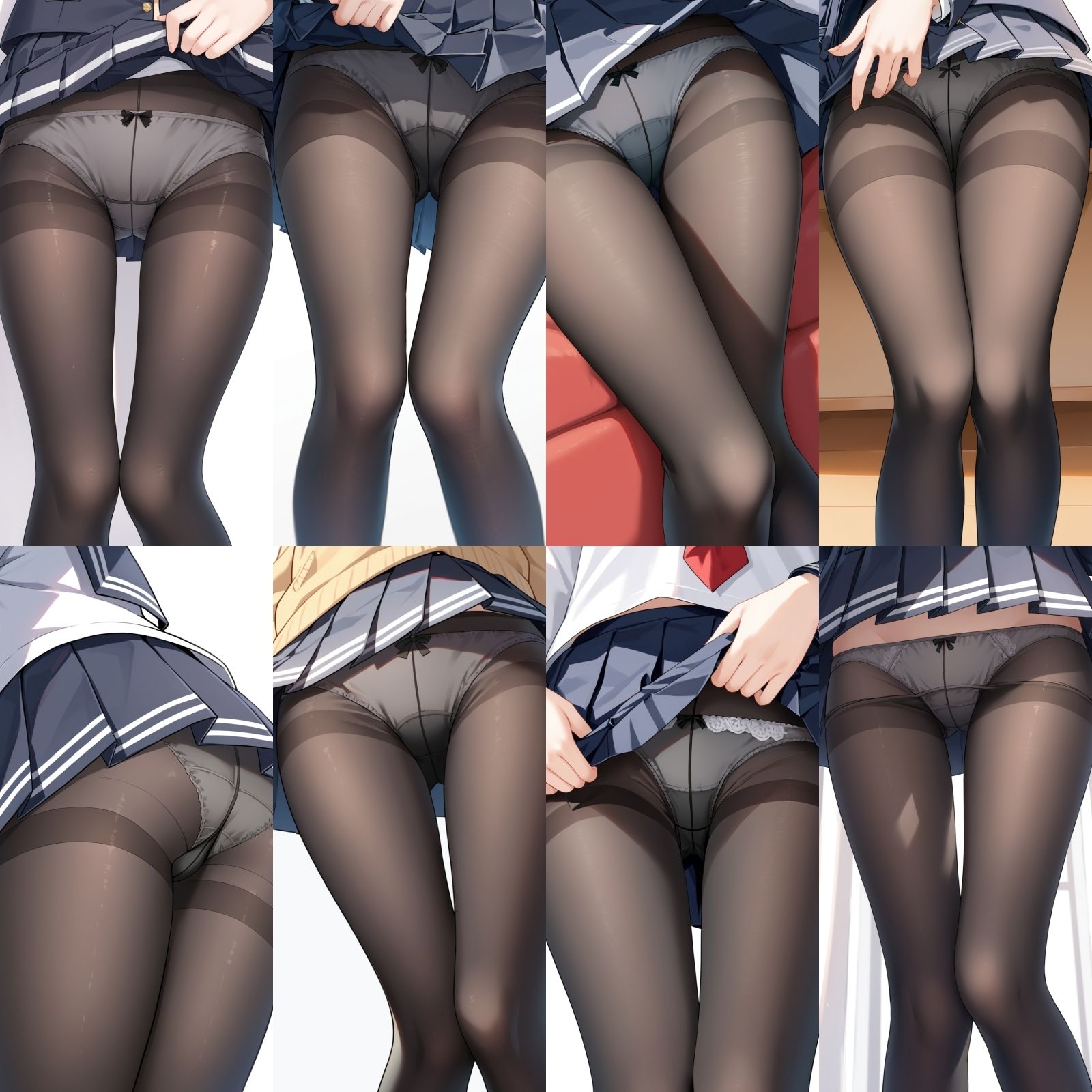 サンプル画像6:【女子〇生】黒タイツ近距離おパンティー2【500枚】(女子高生) [d_546673]