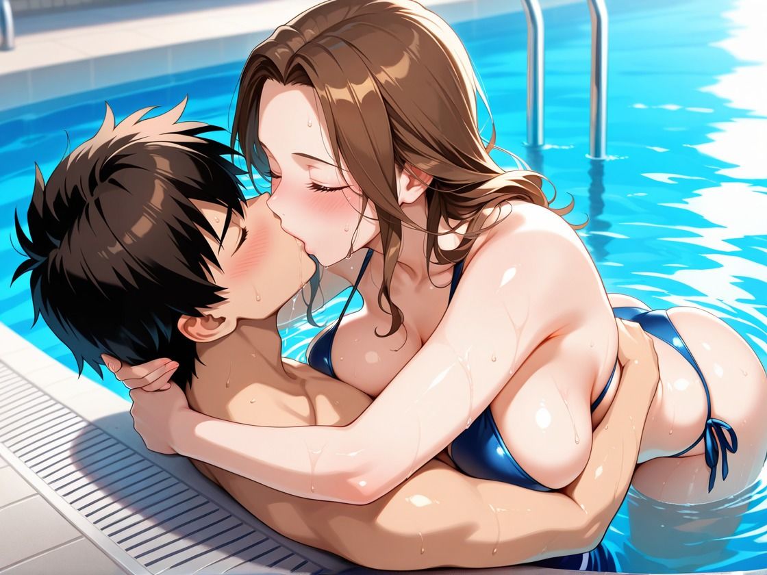 サンプル画像2:プールで種付け ビキニ人妻とびしょ濡セックス(じゃいあんとふれんち) [d_546733]